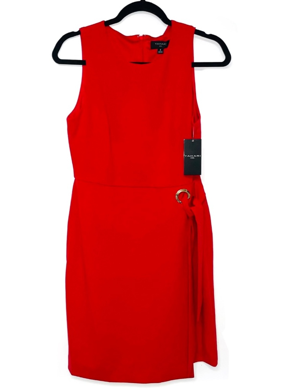 Tahari ASL Side-tie Sleeveless Sheath Dress